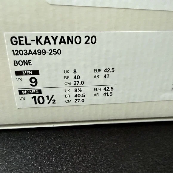 ASICS Gel Kayano 20 Hal Studios Bone Size 9 Mens 1203A499-250